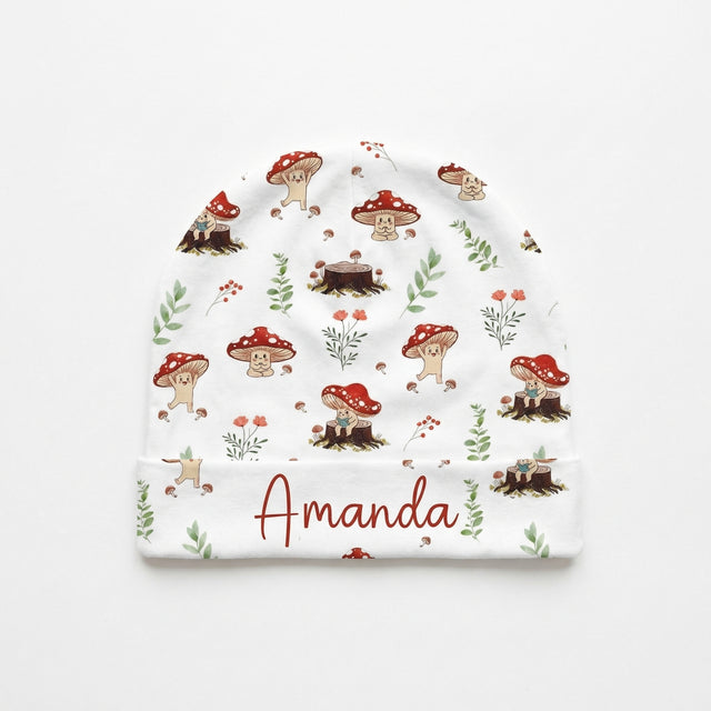 Personalized Beanie in Mushroom