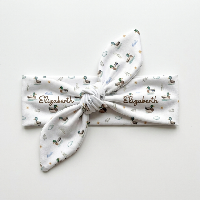Personalized Knotted Headband in Mallard