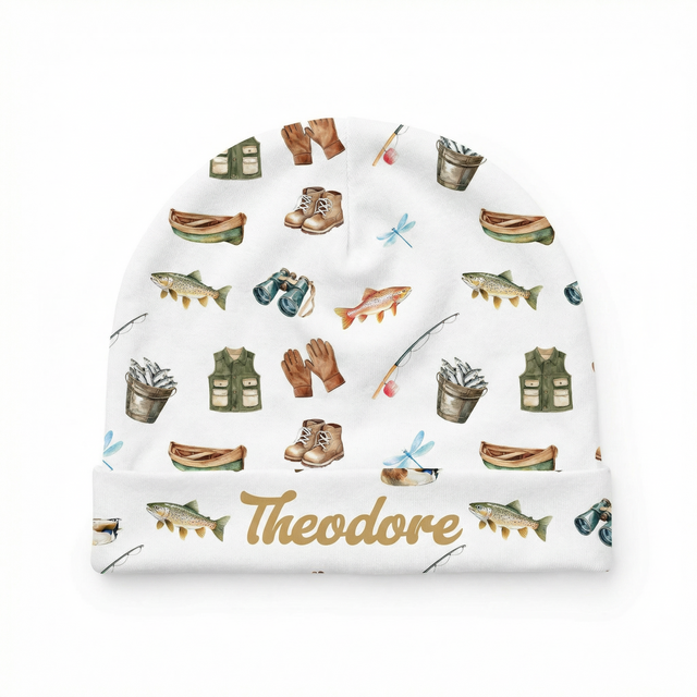 Personalized Beanie in Fishing Buddy
