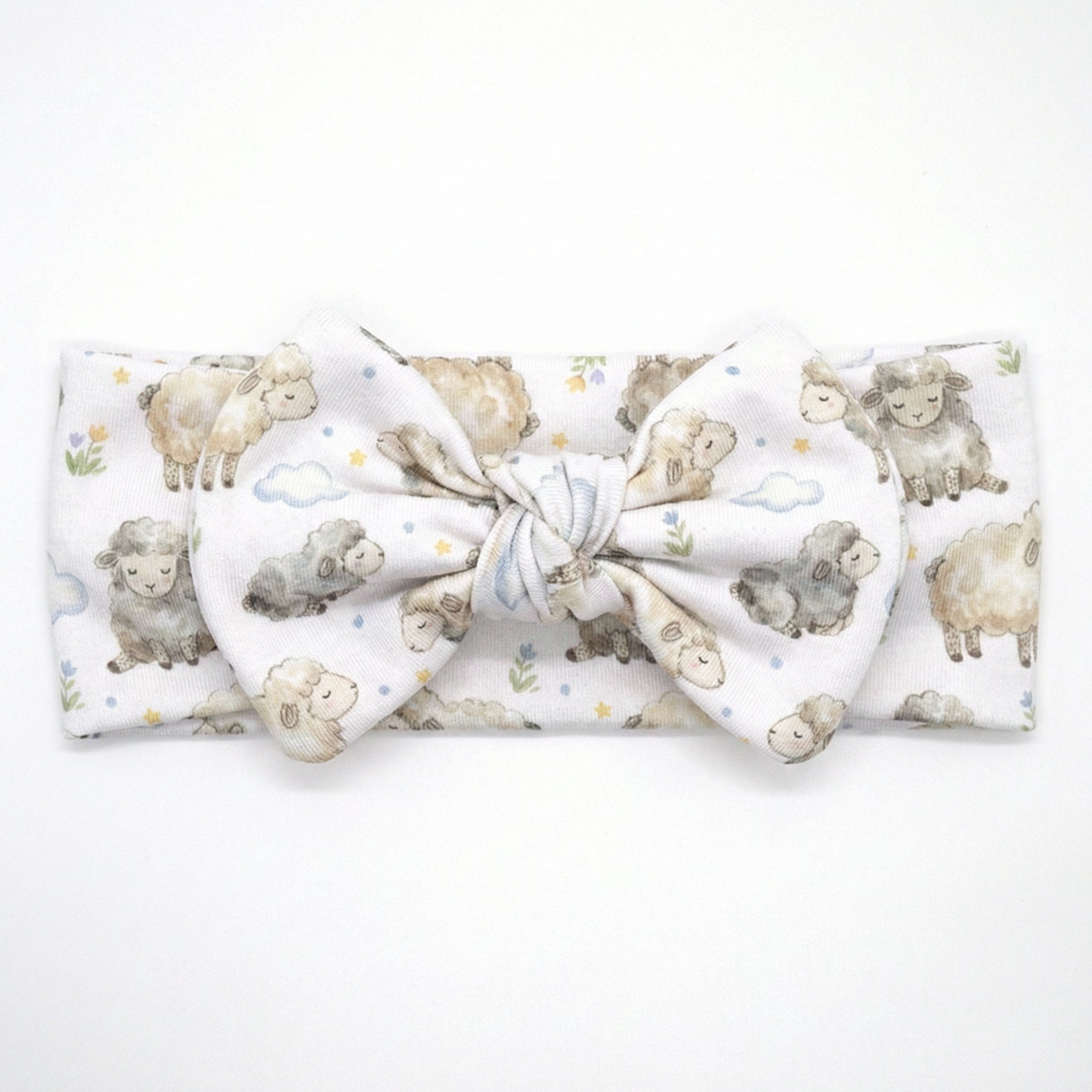 Personalized Bow Headband in Lamb