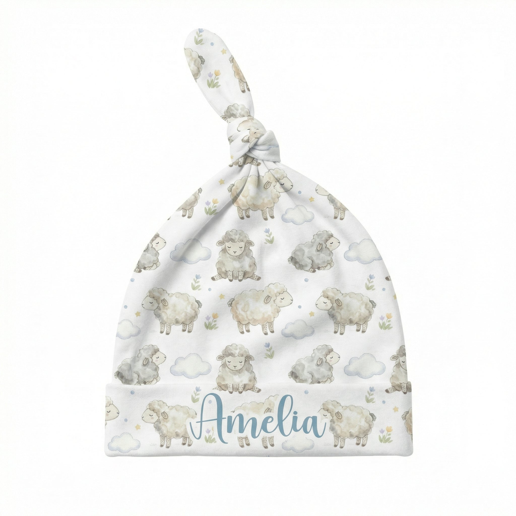 Personalized Knotted Hat in Lamb