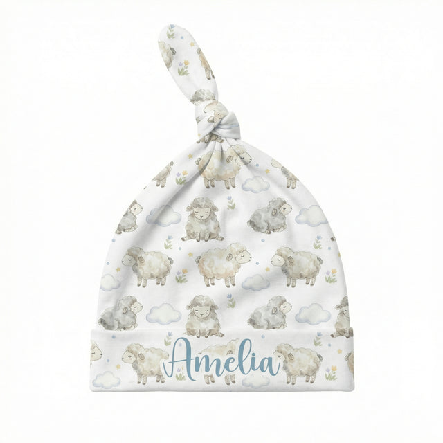 Personalized Knotted Hat in Lamb
