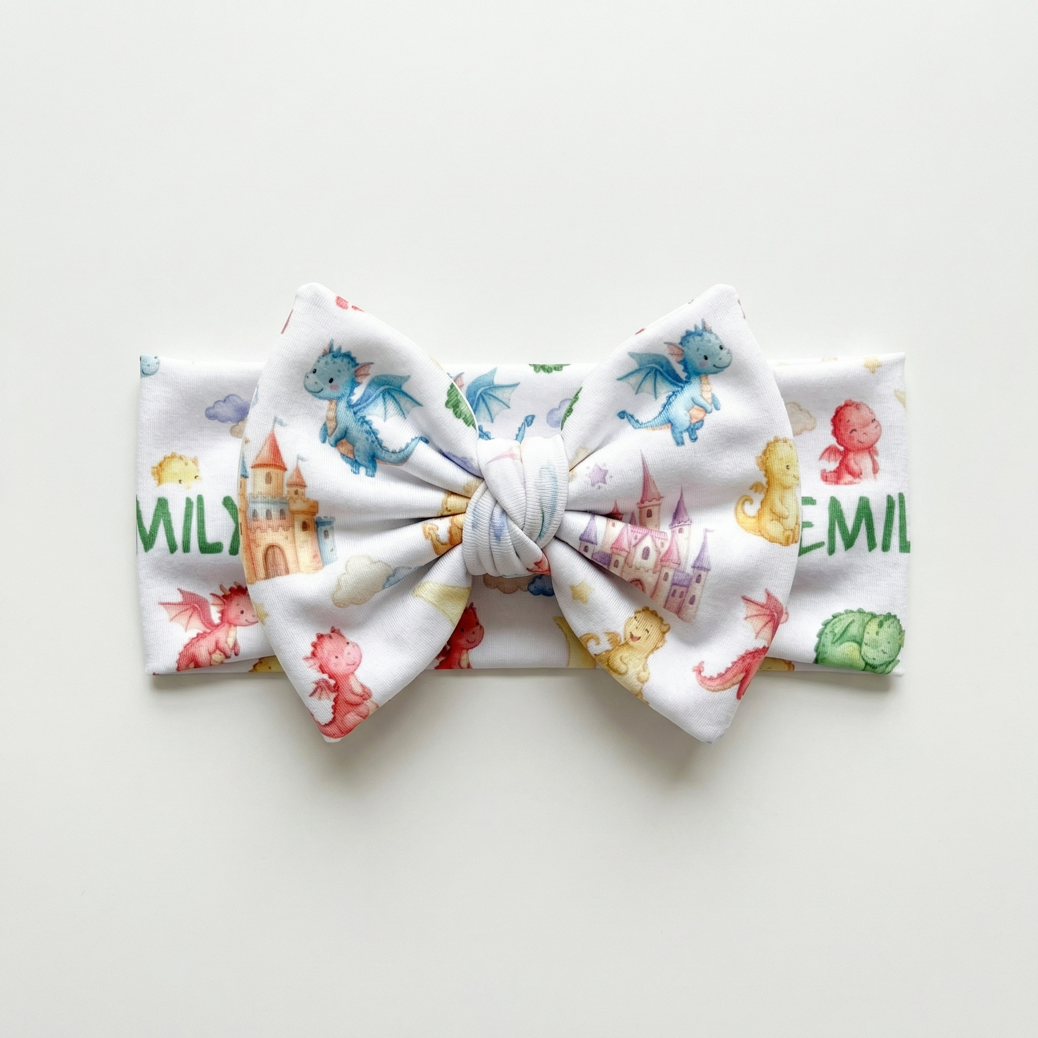 Personalized Bow Headband in Dragon Kingdom