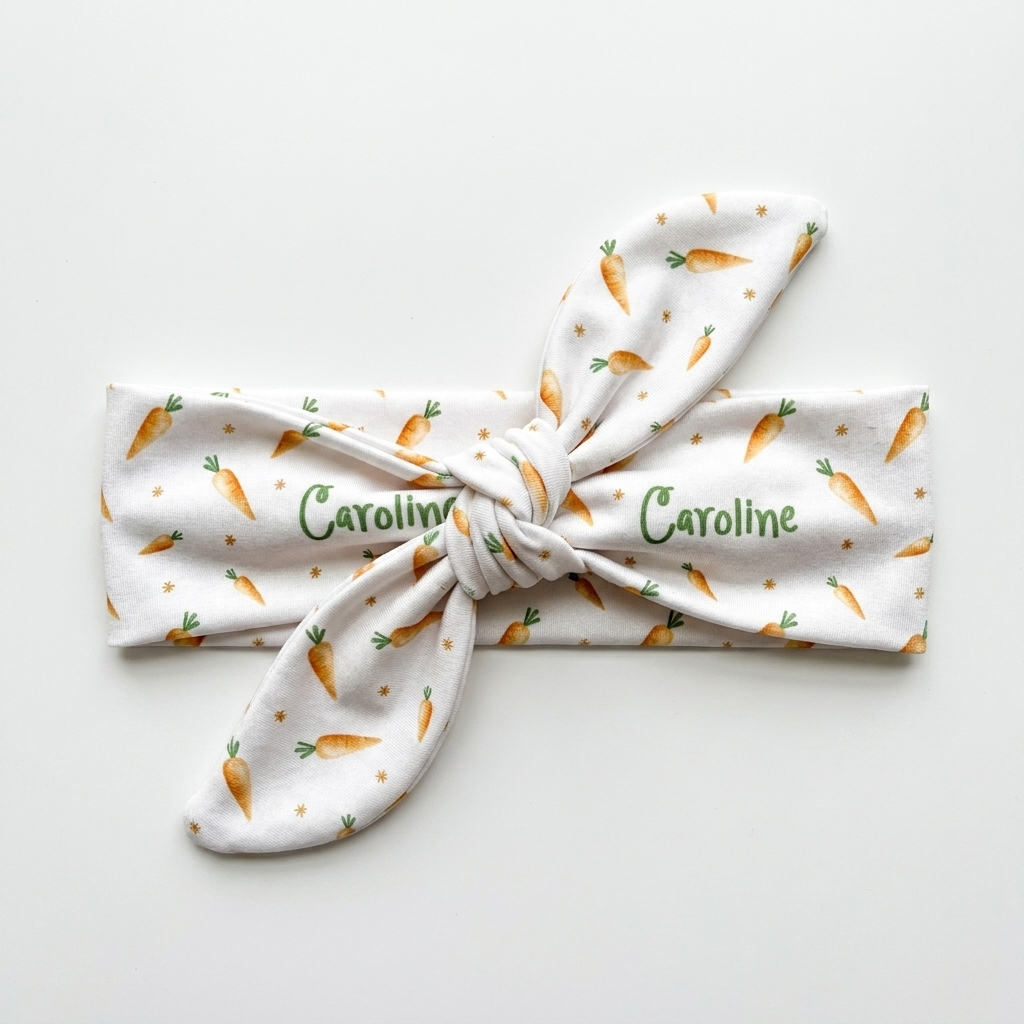 Personalized Knotted Headband in Carrot
