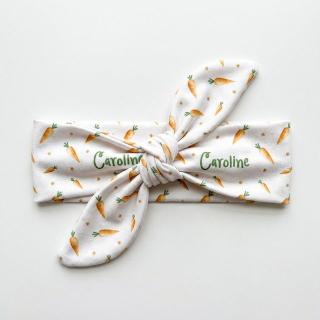 Personalized Knotted Headband in Carrot