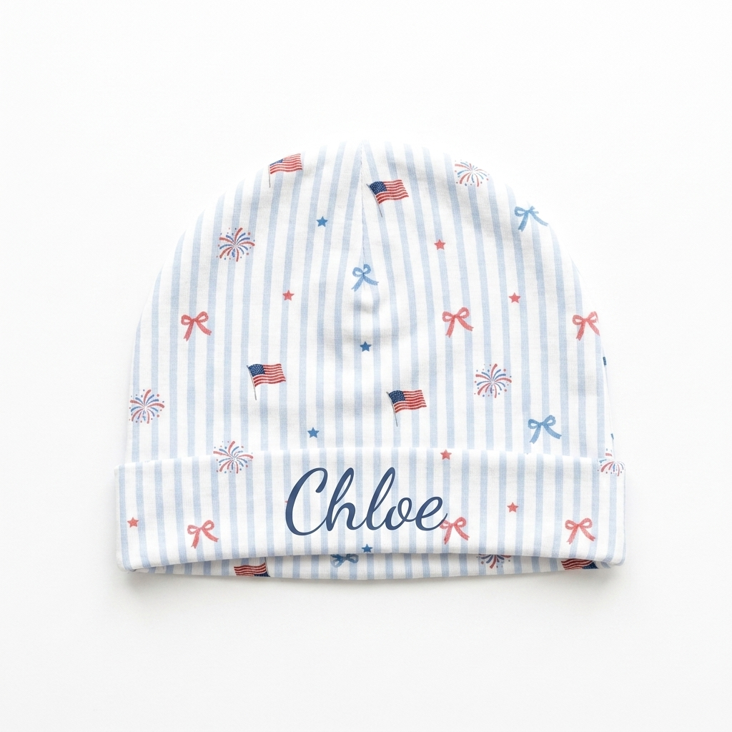 Personalized Beanie in Patriotic