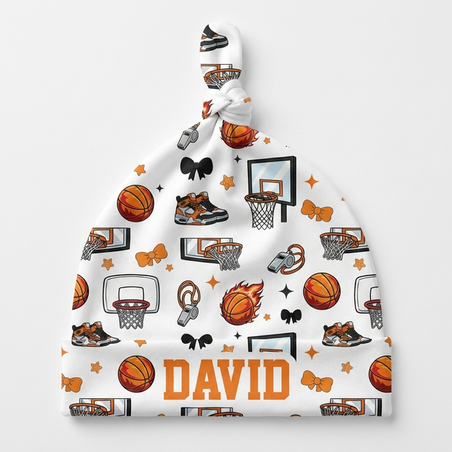 Personalized Knotted Hat in Basketball