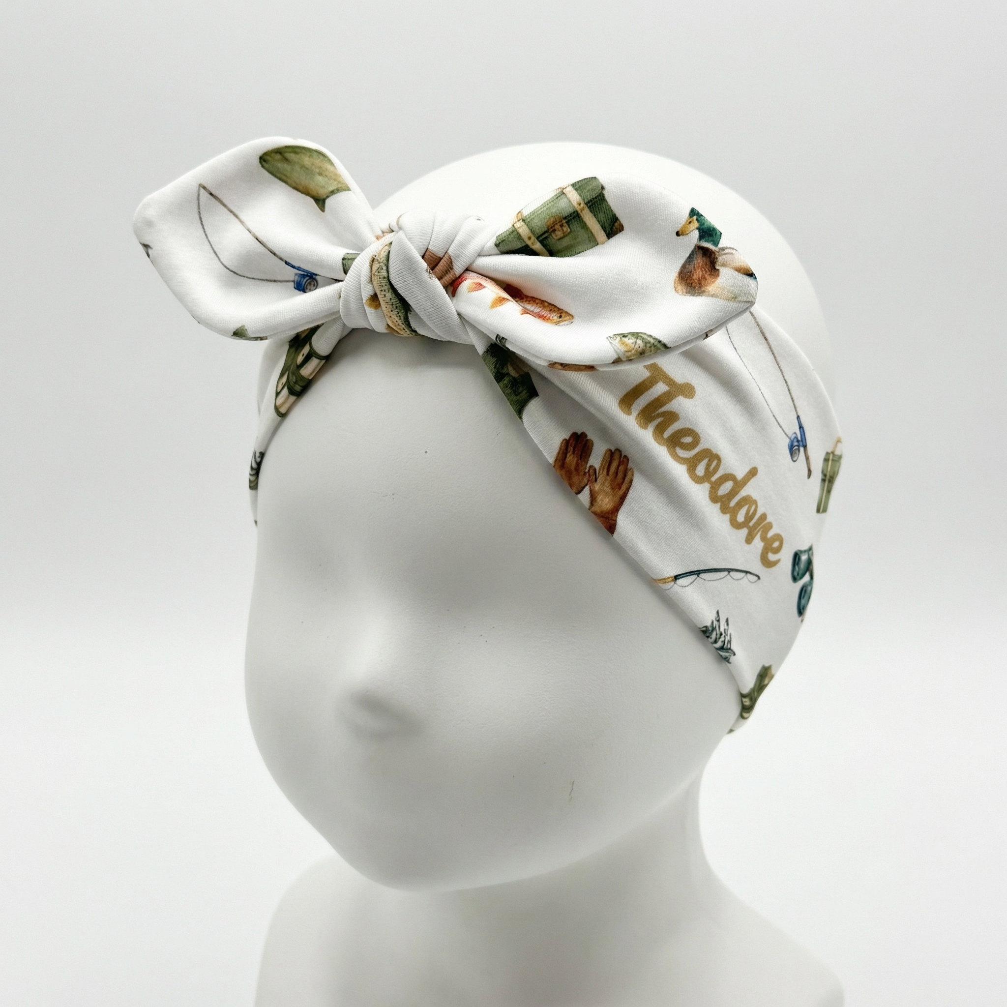 Personalized Knotted Headband in Fishing Buddy
