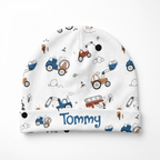Personalized Beanie in Construction Vehicle