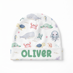 Personalized Beanie in Sea Animals