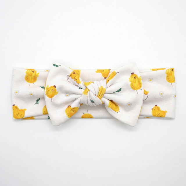 Personalized Bow Headband in Little Chick