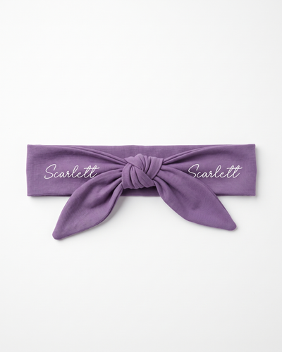 Personalized Knotted Headband in Purple