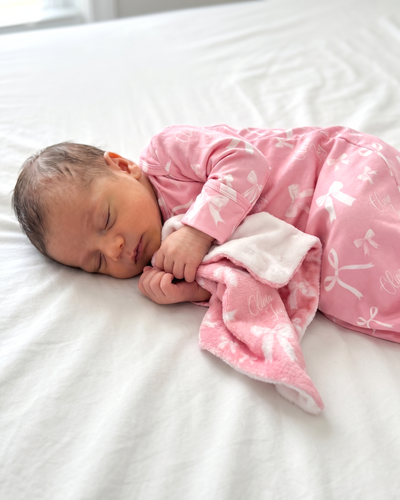 Personalized Mini Lovey in Pink Coquette Bow