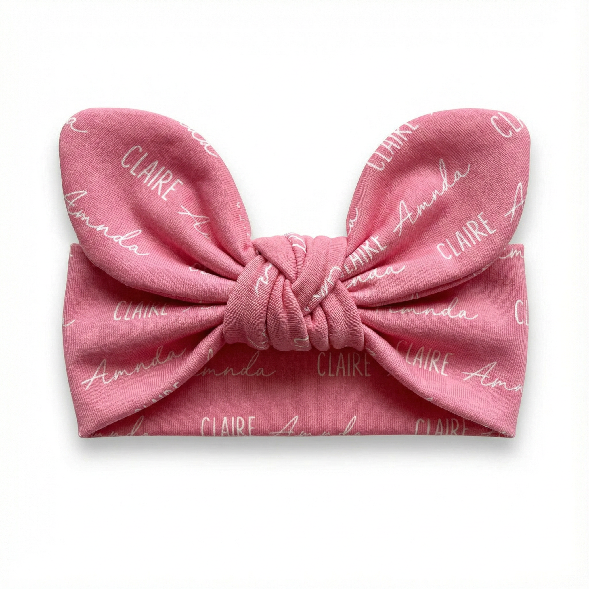 Personalized Knotted Headband Font Duo in Peony