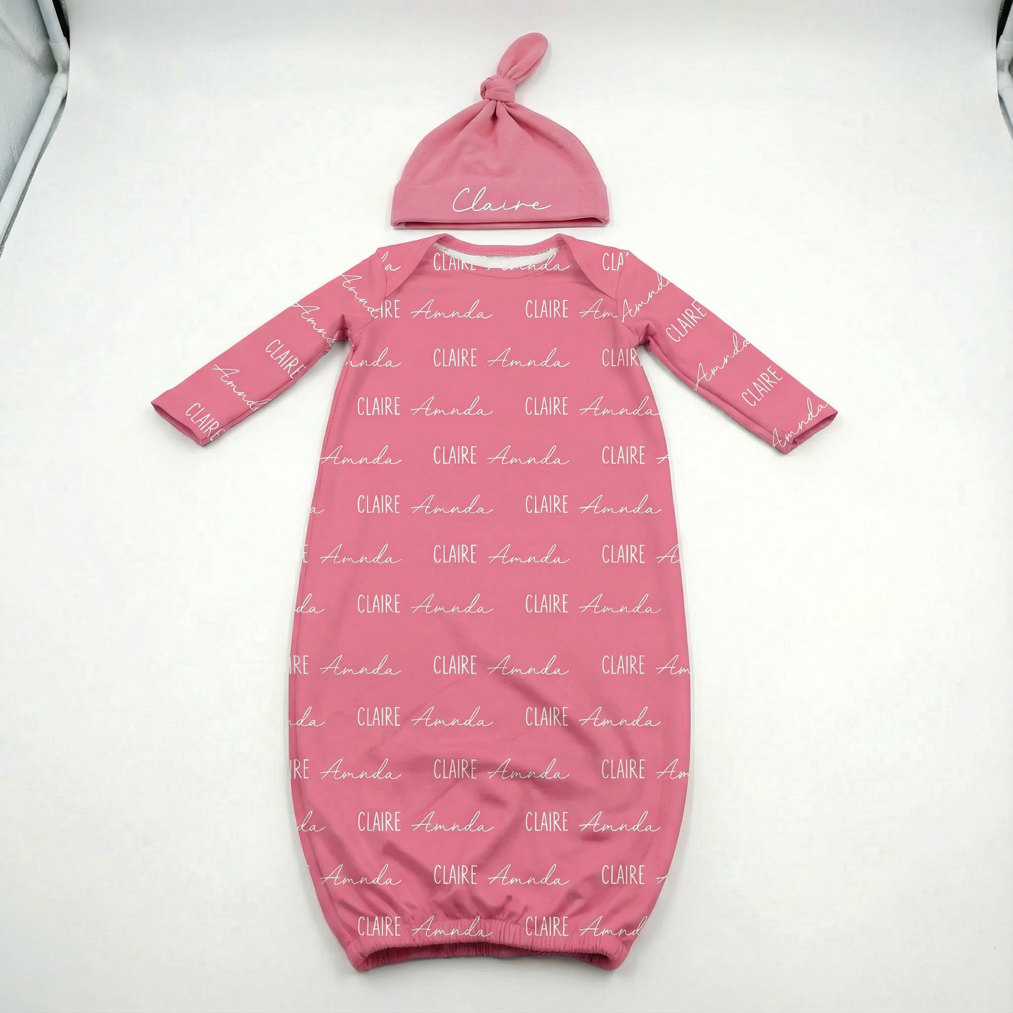 Personalized Sleep Gown Font Duo in Peony