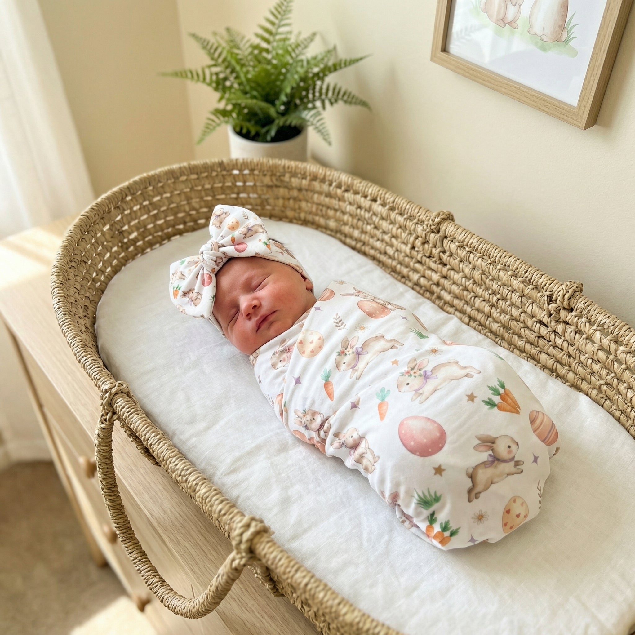 Swaddle in Pink Easter Eggs
