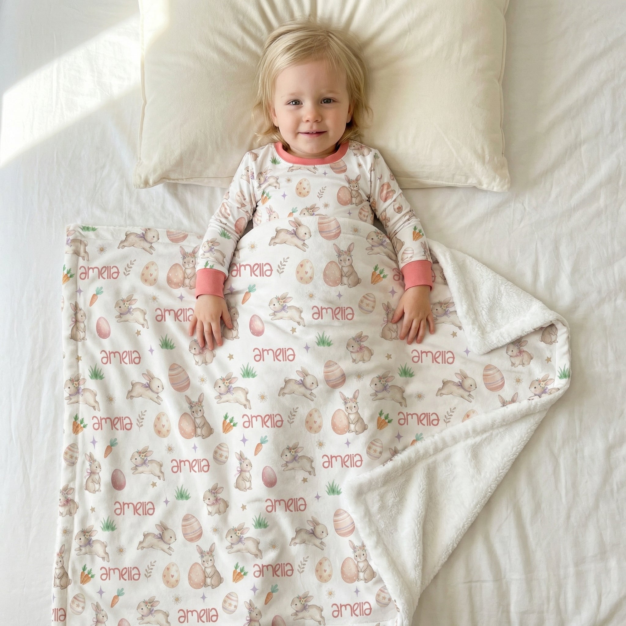 Blanket in Pink Easter Eggs