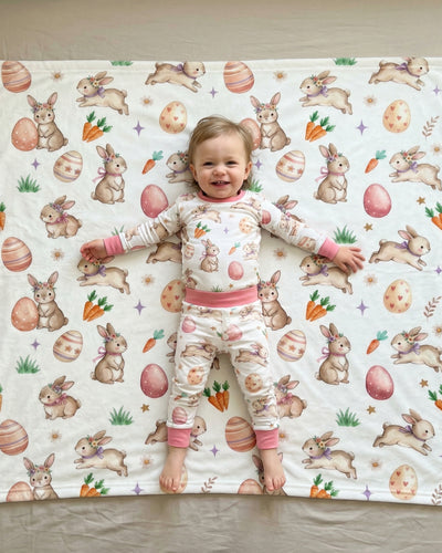 Blanket in Pink Easter Eggs