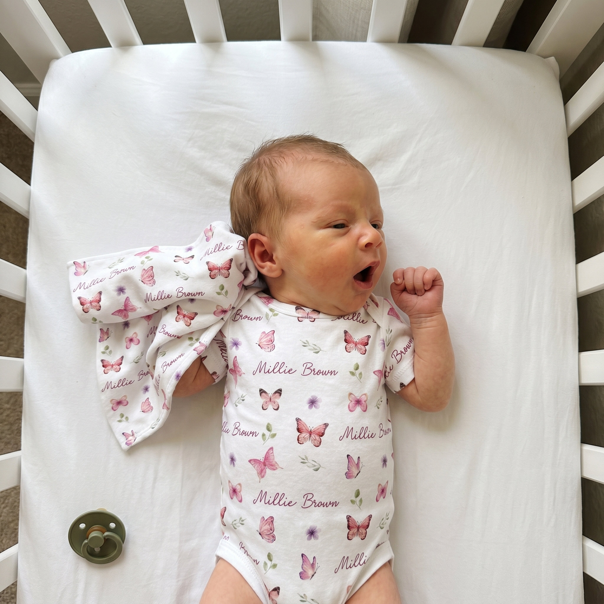 Personalized Mini Lovey in Pink Butterfly