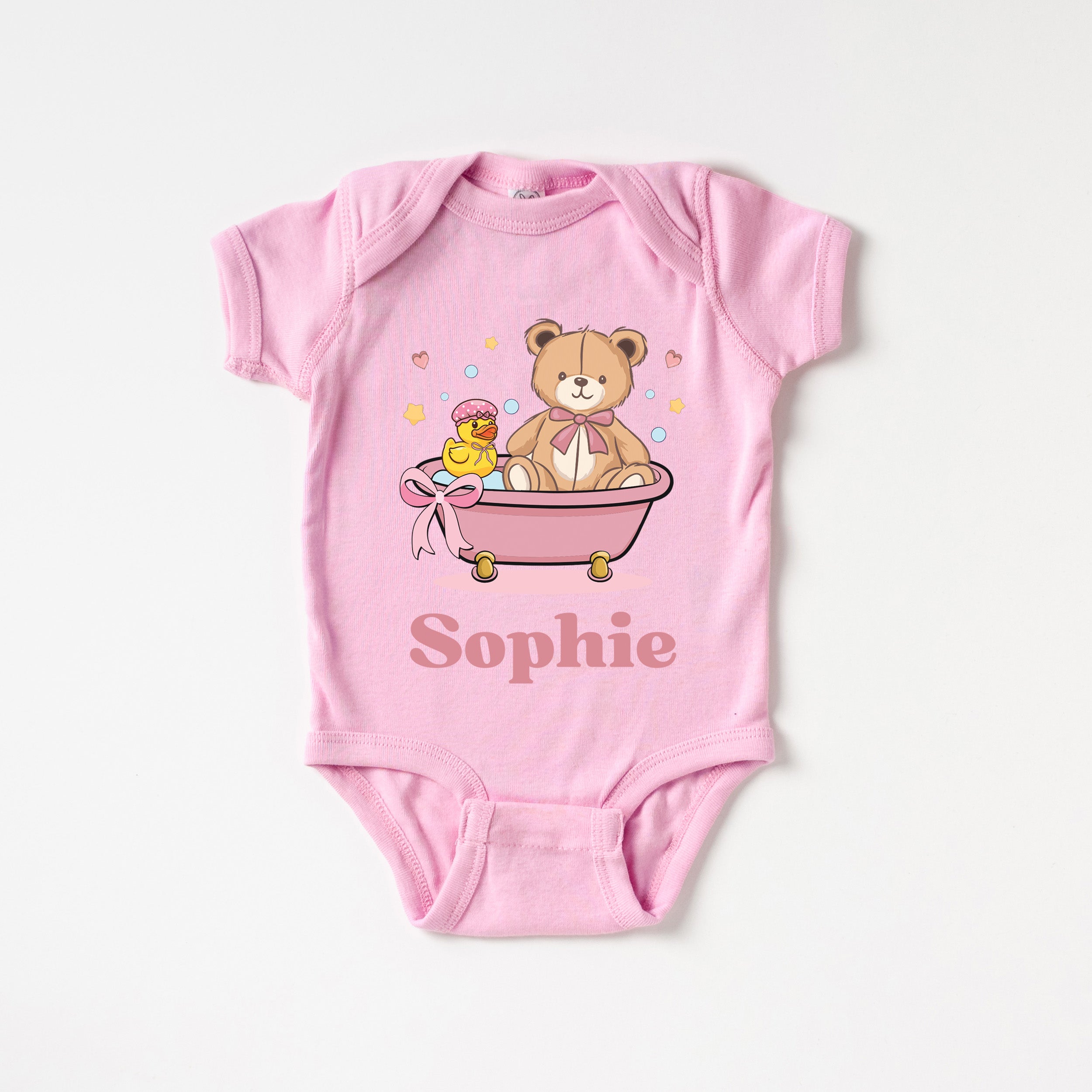 Personalized Graphic Bodysuit in Bathtime Besties