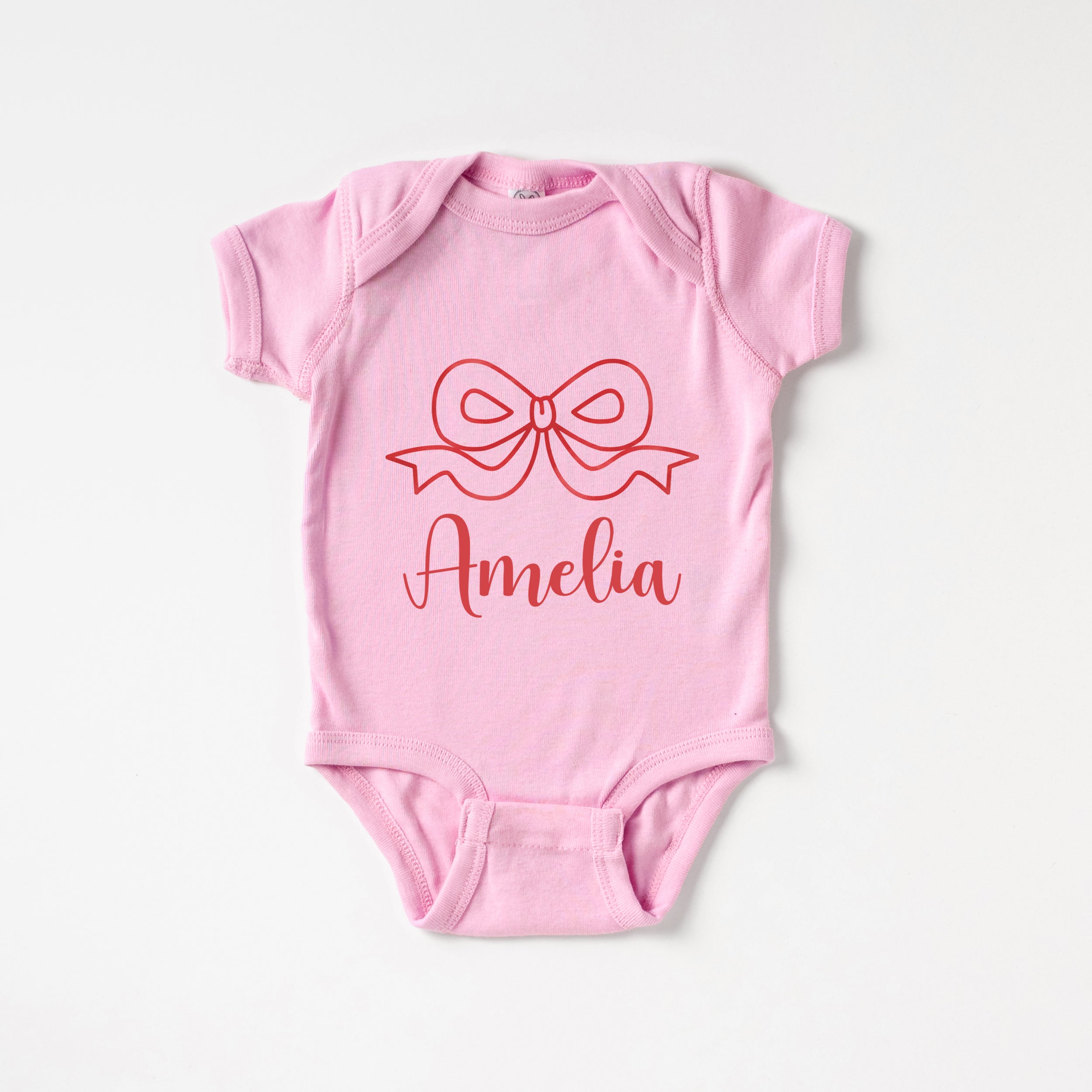 Personalized Graphic Bodysuit in Coquette Ribbon