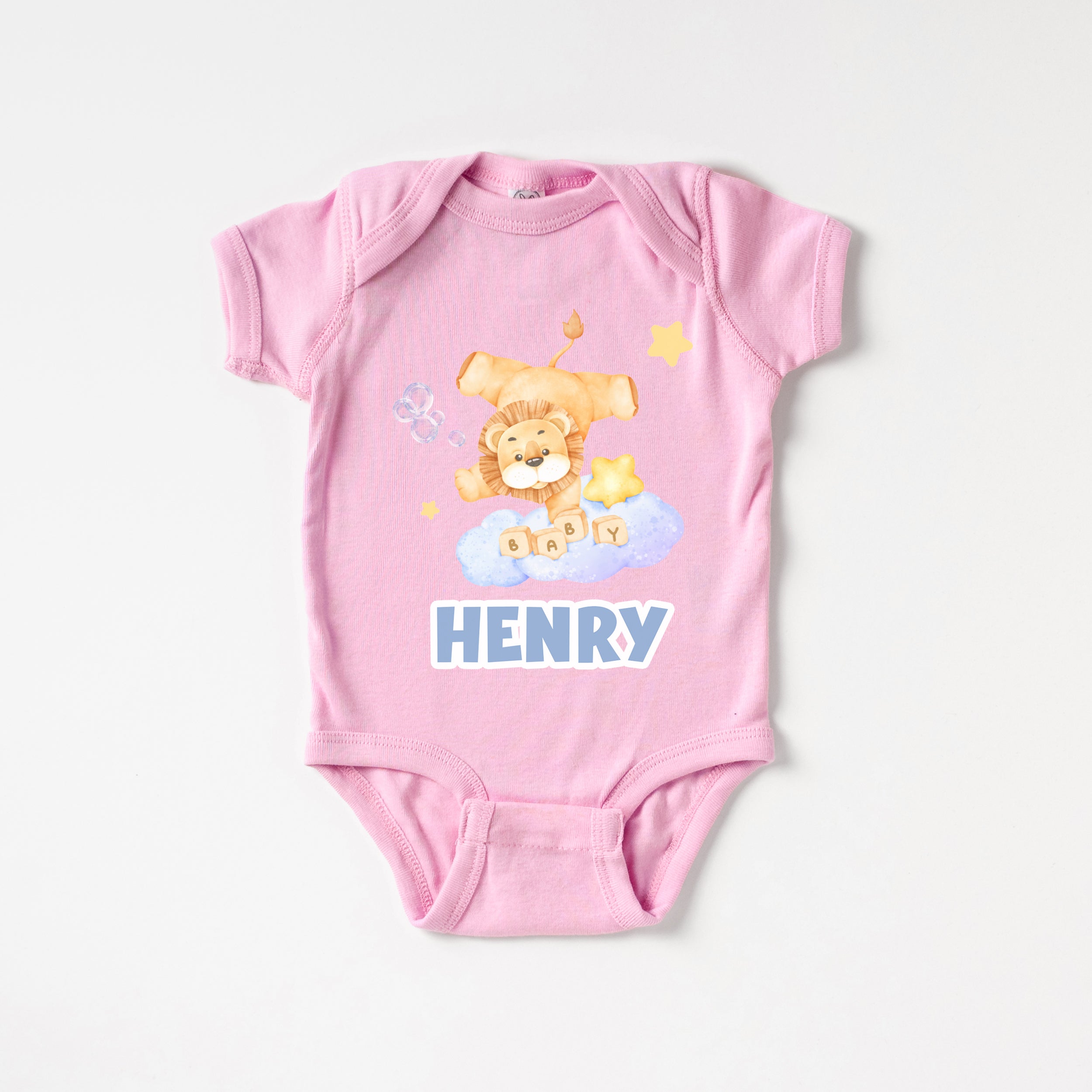 Personalized Graphic Bodysuit in Blue Milk Drunk