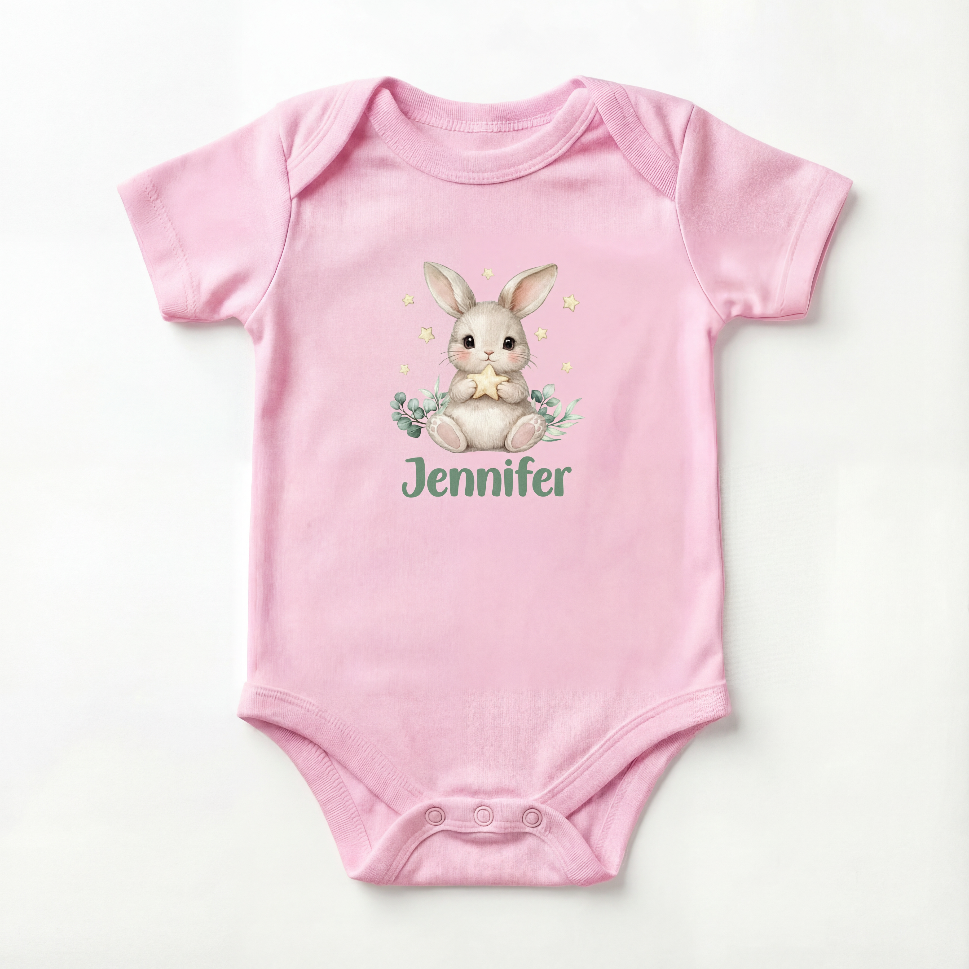 Personalized Graphic Bodysuit in Bunny Garden
