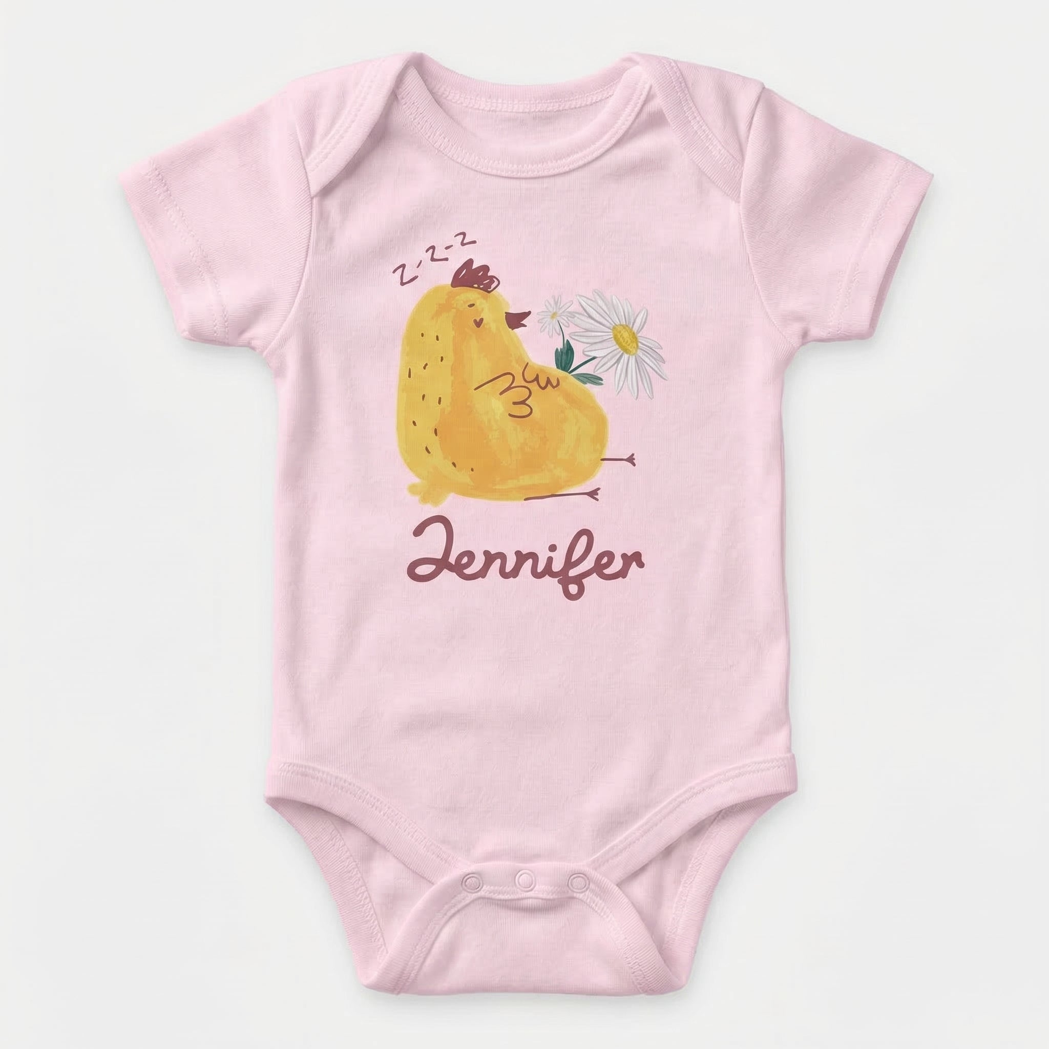 Personalized Graphic Bodysuit in Little Chick