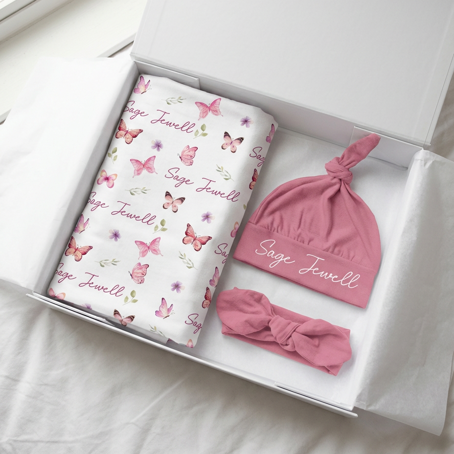 The Ultimate Baby Gift Set in Pink Butterfly