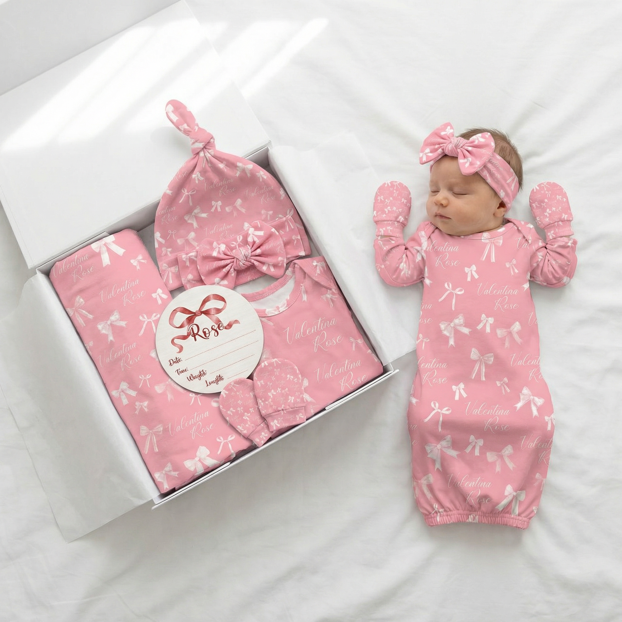 The Ultimate Baby Gift Set in Pink Coquette Bow