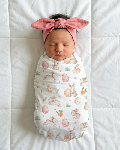 Personalized Knotted Headband in Coral Pink