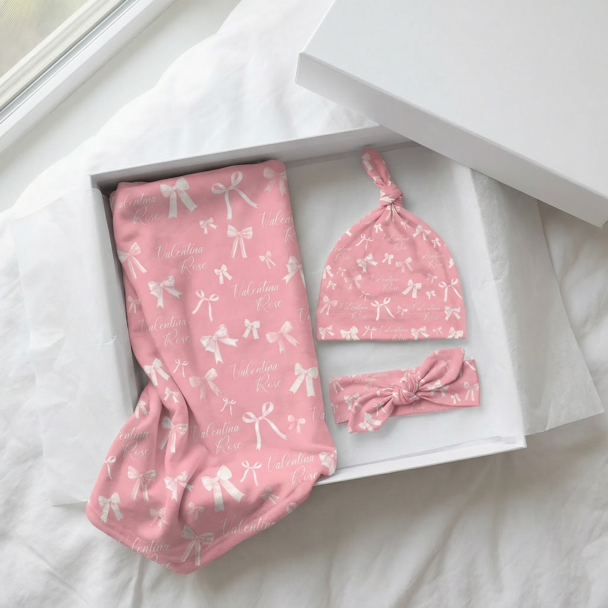 The Ultimate Baby Gift Set in Pink Coquette Bow