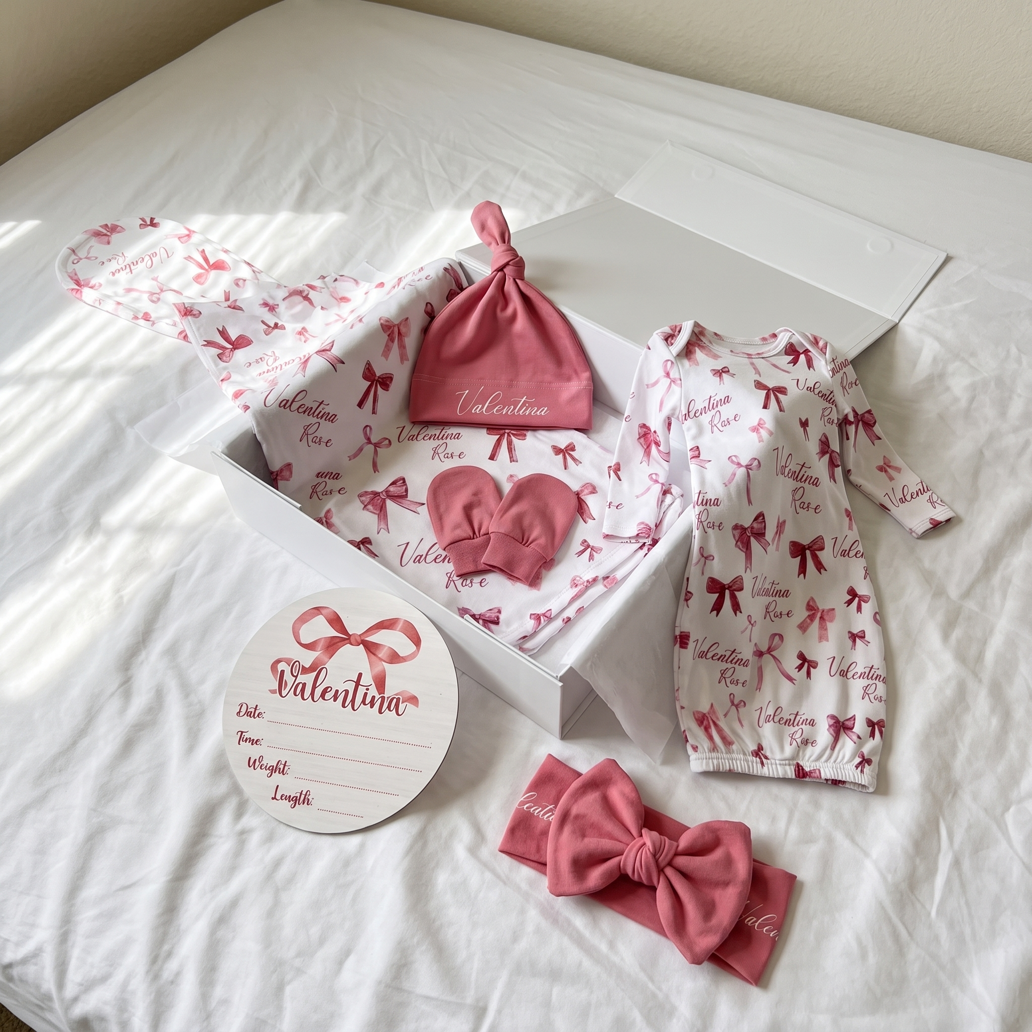 Premium Gift Set in White Coquette Bow