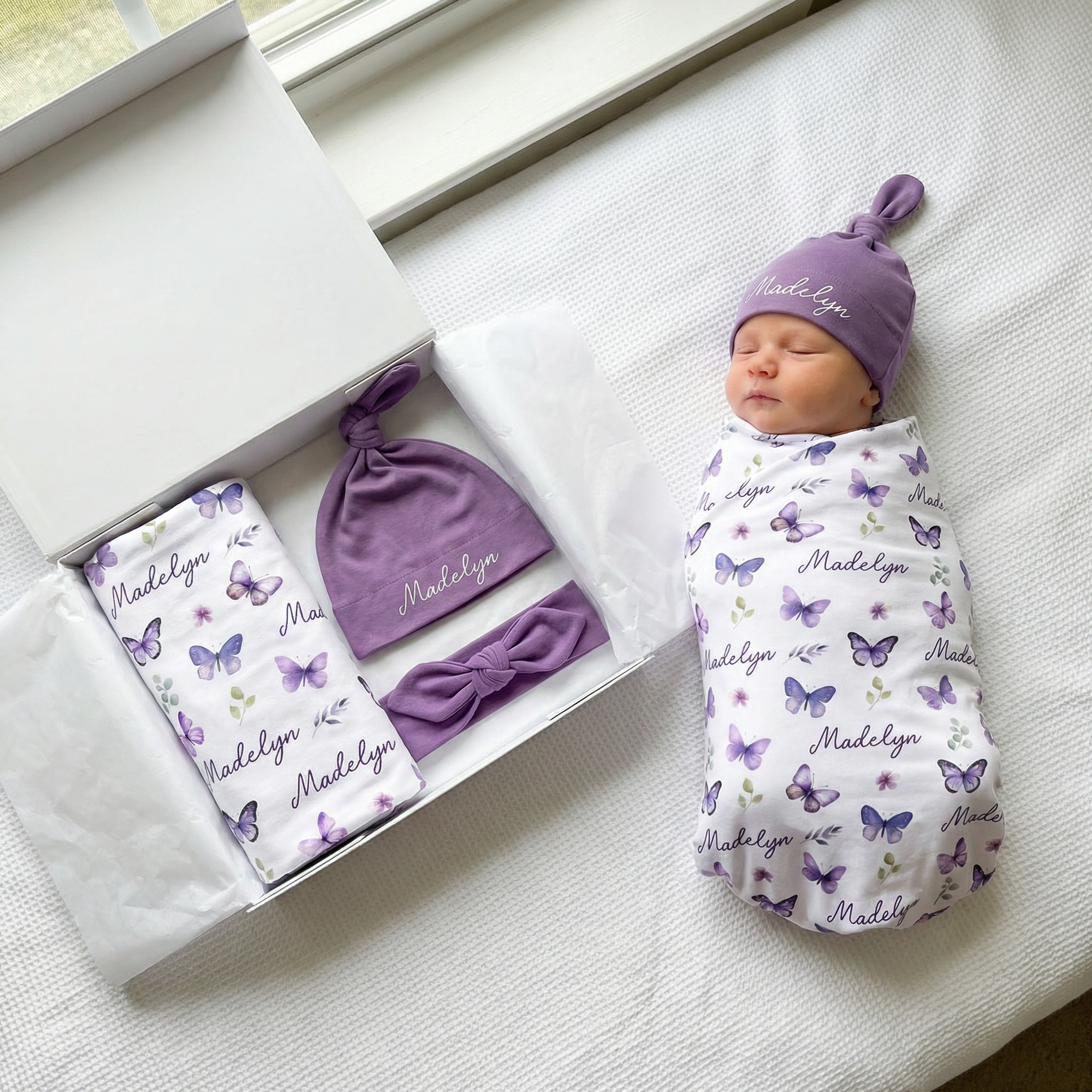 The Ultimate Baby Gift Set | Purple Butterfly