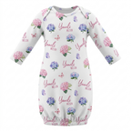 Personalized Sleep Gown in Purple Hydrangea