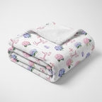Personalized Blanket in Purple Hydrangea