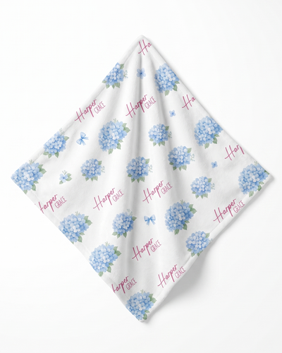 Personalized Mini Lovey in Blue Hydrangea