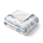 Personalized Blanket in Blue Hydrangea