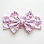 Personalized Bow Headband in Blush Boo