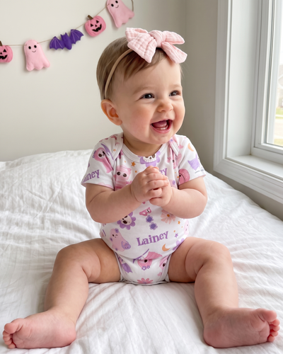 Personalized Bodysuit in Blush Boo