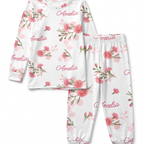 Personalized Two Piece Pajama Set in Carnation
