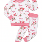 Personalized Baby Pajama Set in Carnation