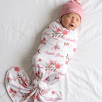 Personalized Swaddle in Carnation