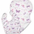 Personalized Bib And Burp in Butterfly Whispers