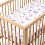 Personalized Crib Sheet in Butterfly Whispers