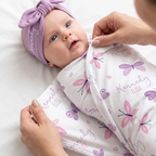 Personalized Swaddle in Butterfly Whispers