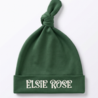 Personalized Knotted Hat in Dark Green