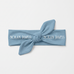 Personalized Knotted Headband in Slate Blue