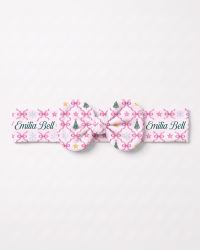 Personalized Bow Headband in North Star