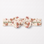 Personalized Bow Headband in Santa's Joyride